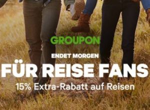 Groupon: 15 Prozent Reise-Rabatt bis Freitag abend 