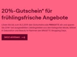 Ebay: 20 Prozent Rabatt auf Mode, Kosmetik und mehr