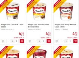 Rewe: Häagen-Dazs-Eis für 4,22 Euro – 4,44 Euro online und offline