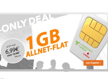 Vodafone: Allnet-Flat mit GByte-Datenflat für nur 6,99 Euro im Monat