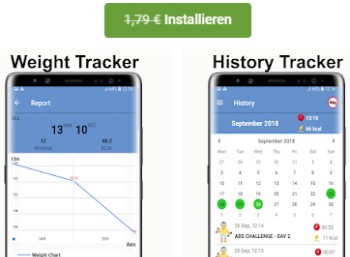 Gratis: App "Heimtraining Gym Pro" für 0 statt 1,79 Euro