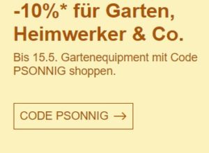 Ebay: Rabatt von 10 Prozent auf Gartenartikel und Werkzeuge