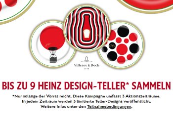 Gratis: Designteller von Heinz beim Kauf von drei Produkten