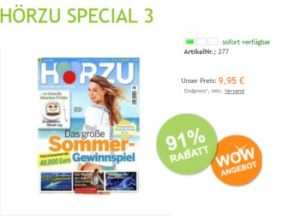 Hörzu: Jahresabo zum Direktpreis von 9,95 Euro 