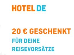 Hotel.de: 20 Euro Rabatt für Buchungen ab 80 Euro