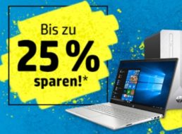 HP: Notebooks, PCs und mehr mit bis zu 25 Prozent Rabatt