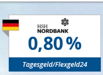 Knaller: 0,8 Prozent Tagesgeld-Zins bei HSH Nordbank via Zinspilot