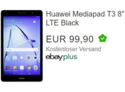 Huawei: Mediapad T3 mit LTE jetzt bei Ebay für 99,90 Euro frei Haus