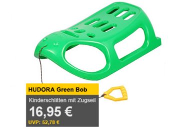 Allyouneed: Kinderschlitten Hudora Green Bob für 16,95 Euro frei Haus