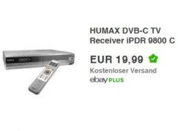 Ebay: Humax iPDR 9800 DVB-C-Receiver mit 160 GByte als B-Ware für 19,99 Euro