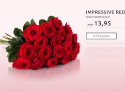 Miflora: 20 langstielige rote Rosen für 18,90 Euro inklusive Lieferung