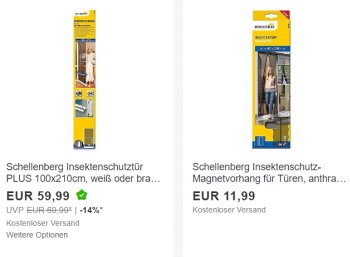 Ebay: Insektenschutzartikel für eine Woche rabattiert