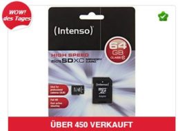 Ebay: Micro-SDXC-Karte mit 64 GByte für 22,22 Euro frei Haus