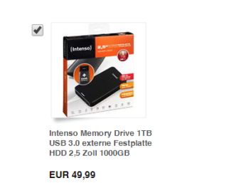 Intenso Memory Drive mit einem TByte für 49,99 Euro frei Haus