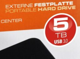 Ebay: Externe Festplatte mit fünf TByte für 129,99 Euro frei Haus