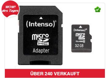 Intenso Micro-SDHC-Speicherkarte mit 32 GByte