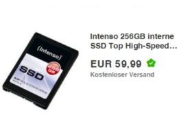 Ebay: Intenso SSD mit 256 GByte für 59,99 Euro frei Haus