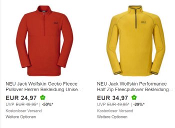 Ebay: Jack Wolfskin, Regatta & Co. im Sonderverkauf