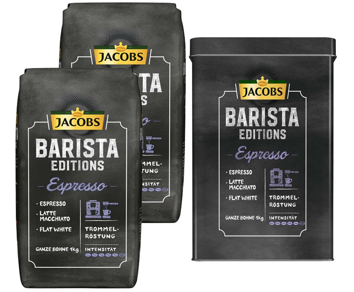 Ebay: Zwei Kilo Kaffeebohnen von Jacobs mit Aludose für 19,98 Euro frei Haus