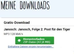 Gratis: Janosch-Hörbuch "Post für den Tiger" zum Nulltarif