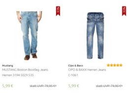 Outlet46: Jeans von Mustang, Lee, Wrangler und anderen ab 5,99 Euro