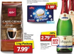 Lidl: Kilopack Kaffeebohnen von Feinkost Käfer für 7,99 Euro