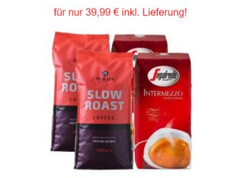 Kaffevorteil.de: Vier Kilo Kaffeebohnen für 39,99 Euro frei Haus