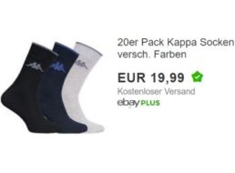 Kappa: Socken im 20er-Pack für 19,99 Euro frei Haus