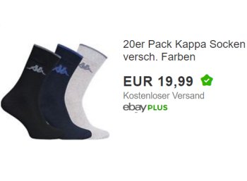 Kappa: Socken im 20er-Pack für 19,99 Euro frei Haus 