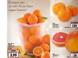 Kaufland: Eimer Orangen "so viel Sie tragen können" für 3,99 Euro