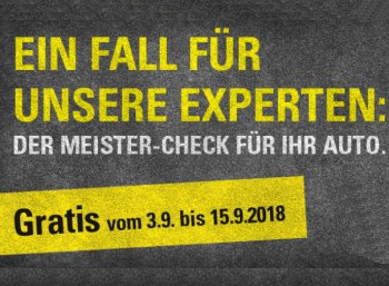 Gratis: KfZ-Check bei Vergölst zum Nulltarif bis zum 15. September 2018