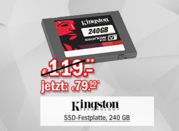 Kingston SSDNow V300 mit 240 GByte für 79,90 Euro