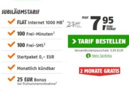 Klarmobil: GByte-Datenflat im Vodafone-Netz für zwei Monate gratis