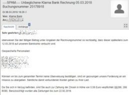 Warnung: Angebliche Klarna-Mails mit Schadsoftware unterwegs