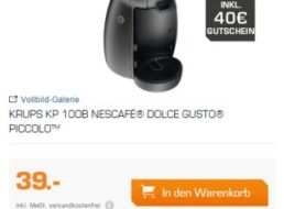 Saturn: Krups-Kapselmaschine KP 100B für 34 Euro mit 40 Euro Guthaben