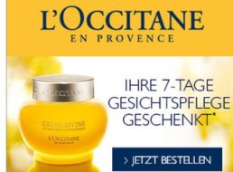 Gratis: "7 Tage Gesichtspflege" von L'Occitane zum Nulltarif