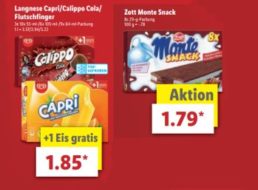 Lidl: Langnese Capri, Calippo Cola und Flutschfinger zum Schnäppchenpreis