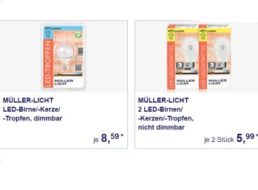 Aldi-Süd: LED-Birnen von "Müller-Licht" zu Schnäppchenpreisen