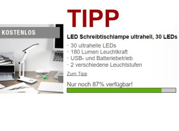 Druckerzubehoer.de: LED-Schreibtischlampe für 5,97 Euro frei Haus