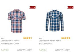 Lee: Hemden für 14,99 Euro frei Haus bei Outlet46