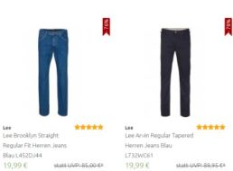 Outlet46: Lee-Jeans zu Preisen ab 19,99 Euro frei Haus