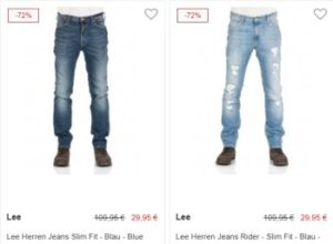 Jeansdirect: Lee-Jeans für 29,95 Euro plus Versand 