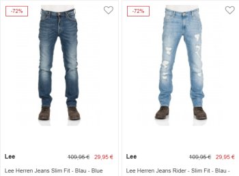 Jeansdirect: Lee-Jeans für 29,95 Euro plus Versand