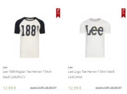 Lee: T-Shirts und Tank-Tops für 12,99 Euro frei Haus