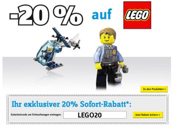 20 Prozent Rabatt auf Lego und Osram