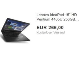 SSD-Notebook: Lenovo IdeaPad 110-15ISK ohne OS für 266 Euro frei Haus