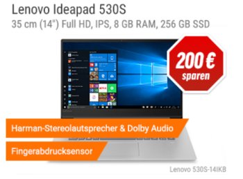 Notebooksbilliger: Lenovo-Ideapad mit Fingerprint für 599 Euro frei Haus