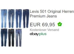 Ebay: Levis 501 dank Gutschein für 54,95 Euro frei Haus