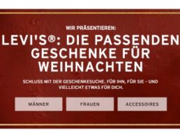 Levis: 20 Prozent Rabatt und Gratis-Versand