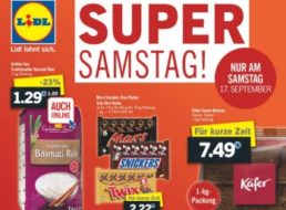 Lidl: Kilopack Käfer-Kaffee für 7,49 Euro / Basmati-Reis für 1,29 Euro